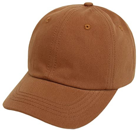 Geagodelia Einfarbig Baseball Cap Kinder Baby Jungen Mädchen Schirmmütze Sommer Sonnenhut UV Schutz Kappe Baby Mütze Frühling Cappy Basecap Baby Trucker Cap Babymütze (Braun, 2-5 Jahre)
