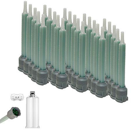 Traktronix Green EPX Mixing Nozzles 25-Pack-fits 3M 50ml Duo-Pak Adhesive Cartridges (Shorter 16-Element, 3.5in, 1:1 & 2:1 ratios)