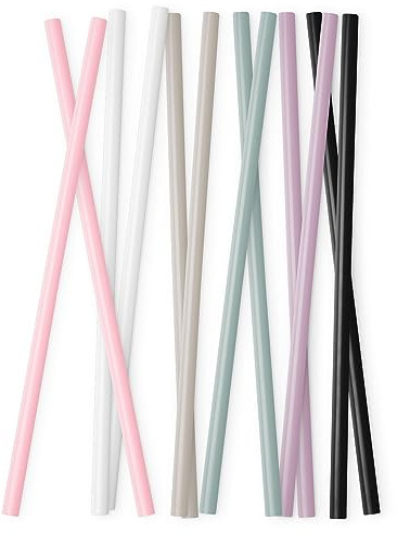 Simple Modern Plastic Reusable Straws | BPA Free and Waste Reducing Plastic Straw for Tumblers and Travel Mugs | Trek Collection | 12 Pack | Assortment 1