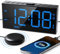 Roxicosly Wecker Digital Laut mit Bettschüttler für Tiefschläfer, 7.5'' LED Display, 5 Dimmer, 2 Alarme mit Weekday/Weekend, 5 Lautstärken, Snooze, Typ C & USB-Ladegerät, Batterie-Backup, 12/24H&DST