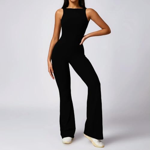 ZBDZSW Trumpet Jumpsuit Gym Kläder Kvinnor Träning Yoga Dräkt Sportkläder Kvinnor Sport Träningsbyxor Stretch Träningsbody