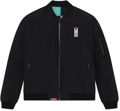 Dolly Noire Demon Slayer Kamado Tanjiro Bomber Reversibile Verde e Nero – Unisex, Giacca, Ricamo e Stampa Digitale Collezione Ufficiale (IT, Testo, L, Regular, Regular)