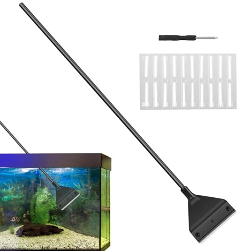 Generisk akvarium skrubbborste för glas, långt handtag akvarium rengöringsmedel – slipverktyg för akvarier terrarier och dammar husdjurstillbehör