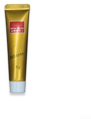 Crema pulidora de metal para acero inoxidable, latón y aluminio, 5 g, 10 g, 15 g, removedor de óxido y revestimiento protector para el hogar, automóvil e industria (5G)