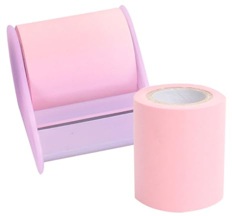 STOBAZA Set 3 Pezzi Rotolo di Note Adesive Multifunzione Rosa Ricariche Promemoria Casa e Ufficio Adesivi Portatili per Planner Quaderni e Superfici Diverse