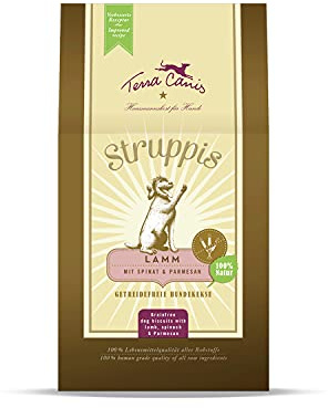 Terra Canis Lamm, spenat & Parmesan – Struppis, 100 g I premium hundsnacks i 100 % livsmedelskvalitet av alla råvaror I spannmål – och glutenfri