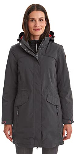 Killtec Damen Grindavik Wmn Ct Funktionsparka Mit Abzippbarer Kapuze, Anthrazit, 44 EU
