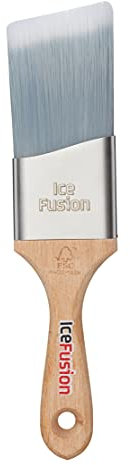 Brocha Profesional sintética ProDec Advance Ice Fusion Woodworker con Mango Corto en ángulo para Pintar con Pinturas de emulsión, Brillantes y satinadas en Paredes, techos, Madera y Metal