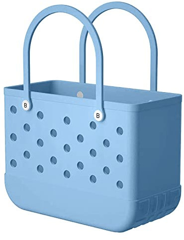 Große Mehrzweck-Gummi-Eva-wasserdichte waschbare offene Tragetasche, für Boot-Pool-Sportarten, Strandhöhlen-Aufbewahrungskorb-Tragearmtasche, Rosenrot (Color : Sky Blue)