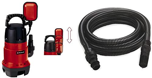 Einhell GC-DP 7835 Clean/Dirty Water Pump | 780W Submersible Pump, 15,700 L/H, Float Switch, 10M Cord & Suction Hose for Water Pumps Diameter Plastic Tube with Male and Female Adaptors