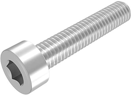 SECCARO Zylinderschraube M8 x 40 mm, Edelstahl V2A VA A2, DIN 912 / ISO 4762, Innensechskant, Vollgewinde, 20 Stück