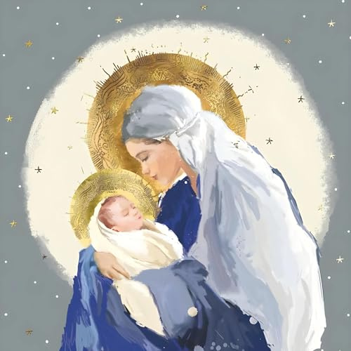 GBCC - Paquete de 20 tarjetas de Navidad solidarias – Escenas religiosas del Nacimiento – Paquete múltiple de tarjetas de felicitación navideñas premium surtidas con sobres – 10 de cada uno de 2