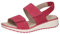 CAPRICE Damen Sandalen flach aus Leder Bequem, Rosa (Pink Suede), 37 EU