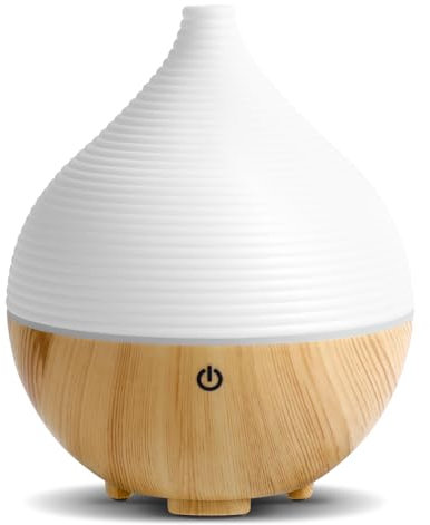 AiQInu Diffusore di Oli Essenziali, 160ml Diffusore di Aromi Umidificatore Ambiente Con LED a 7 colori, Ultrasuoni Aromaterapia Diffusore,Spegnimento automatico,Senza BPA