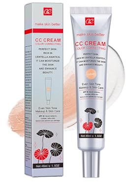 CC Cream with Centella Asiatica,Color Correcting CC Cream Lightweight Skin Perfector Tinted Moisturiser,Color Correcting CC Creams with Centella Asiatica 1PC