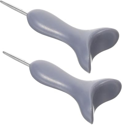 OUNONA 2 pezzi Penna Braille Ergonomica per Ciechi Strumento di Scrittura Sella per Apprendimento e Aiuto alla Scrittura Precisa Accessorio per Persone Non Vedenti Colore Grigio