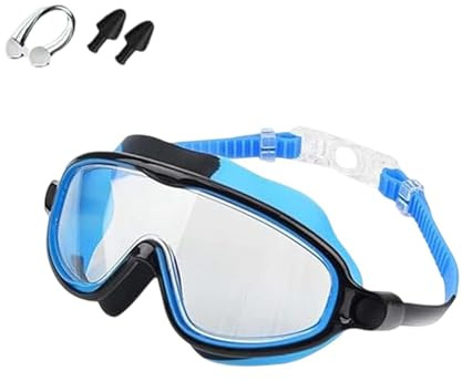 Occhialini da nuoto per bambini, con guarnizione anti-appannamento e anti-perdite, (protezione UV) + (occhialini da nuoto), protezione per gli occhi a tenuta stagna (silicone morbido) + copricapo
