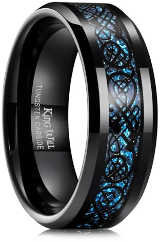 Men Dragon Tungsten Wedding Band Celtic Rings 8mm Size 13