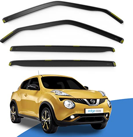 EdgeVisors Wind Deflectors for Nissan Juke MK1 Door 5 Door SUV 4pc | 4pc Set, In-Channel Rain Guards & Accessories