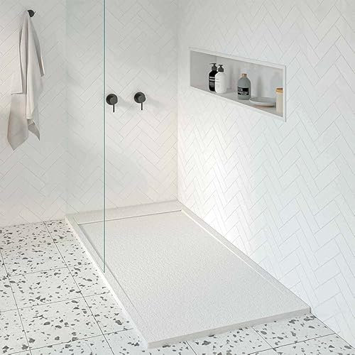 KOES - Plato de Ducha de Resina Modelo AMUR – 70x100 – Blanco RAL 9003