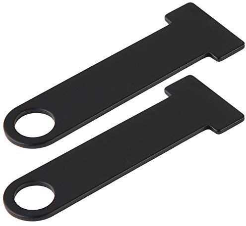 CHICIRIS 1 Paio di Lucchetti Ad Anello a D con Cinturino per Casco in Acciaio Inossidabile Resistente Universale per Accessori Moto(Nero)