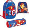 Avengers 3D Marvel Kinder-Rucksack (32 cm) + Avengers-Federmäppchen + Marvel Snack-Tasche | Schulpack für die Kindererziehung Avengers, bunt, Mochila:32x26x10cm Estuche:21x7x7cm Saco:26,5x21cm