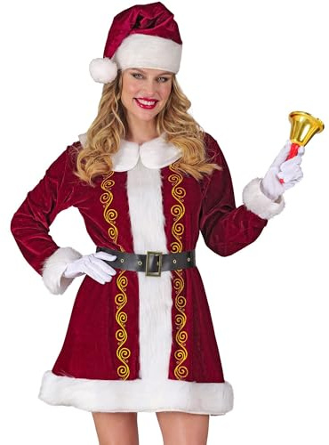 W WIDMANN MILANO Party Fashion - Costume Mme Santa Claus, robe de Noël, mère Noël, costume de Noël