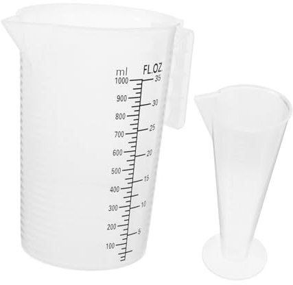 OKUMEYR 2piezas Taza Medidora Transparente Báscula De Vaso Medidor Para Cocina y Repostería Práctico Vaso Medidor Para Hornear Hogar