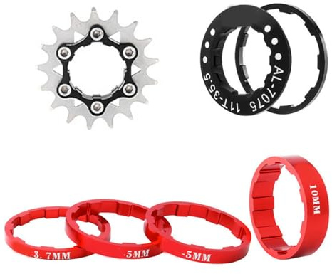 YCHUCH Acciaio inossidabile a velocità singola Cogs Bike Ruote libere Acciaio ad alta resistenza Cogs a velocità singola Biciclette Pignone Ruota libera Volano a velocità singola