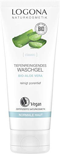 LOGONA Naturkosmetik Vitalisierendes Waschgel,Reinigt porentief und pflegt schon während der Anwendung, Erfrischendes Hautgefühl, Vegan, 100 ml