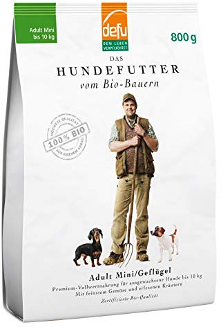 defu Trockenfutter für Hunde, Adult, für kleine Rassen, Geflügel, Alleinfuttermittel, 2er Pack (2 x 800 g)