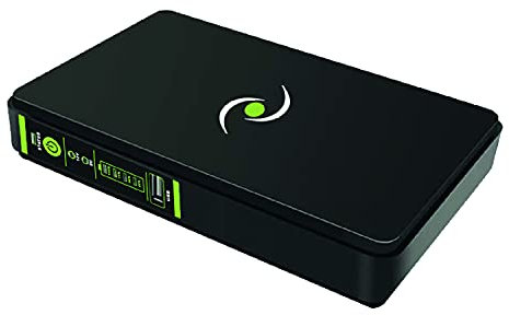 Tecnoware Mini USV ERA PLUS DC 9VDC/12VDC - Die USV 8800mAh PowerBank für WIFI, Modem/Router, VoIP, Videokameras - POE-Funktion 15VDC/24VDC - Leistung 18 W, Betriebsautonomie bis zu 240 Minuten