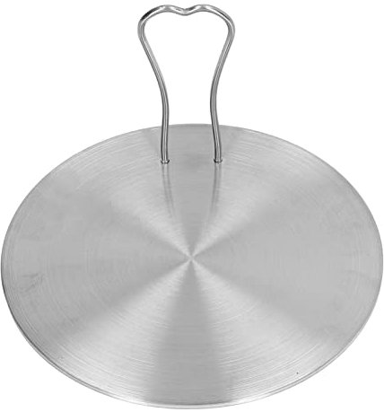 Qcwwy Induction Interface Disk, Stainless Steel Heat Diffuser for Gas Electric Cooker Plate Round Shape Induction Plate Adapter Converter Disk for Conduct Heat (16#)
