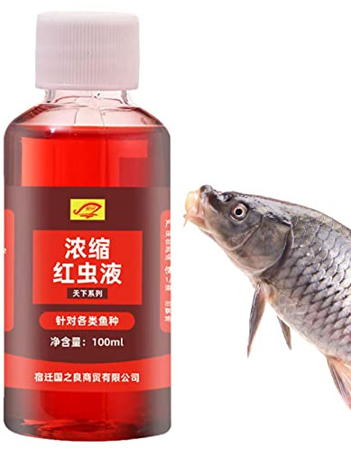 Appât liquide pour poisson, haute concentration pour appâts de vers rouges - Appât appât pour poissons - Appât attractif pour la carpe - Attire les odeurs - Équipement pratique pour la pêche Keloc
