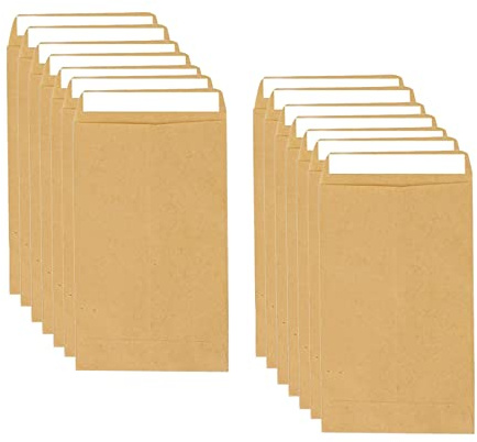 Self Seal PocketEnvelopes,Brown Little Kraft Paper Bags,SmallBrown Envelope | Mini Brown Seed Envelopes Coin & Small Parts Envelopesfor Packing or Storing Small Items,Beads or Seeds(6x10cm) 50pcs