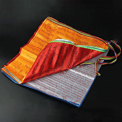 Buddista tibetano ， Bandiere di preghiera / Meditazione, Decorazioni for la casa Zen, All'aperto, Bandiera di meditazione buddista, Su una lunga corda - 20 Bandiere - Lunghezza totale della corda Circ