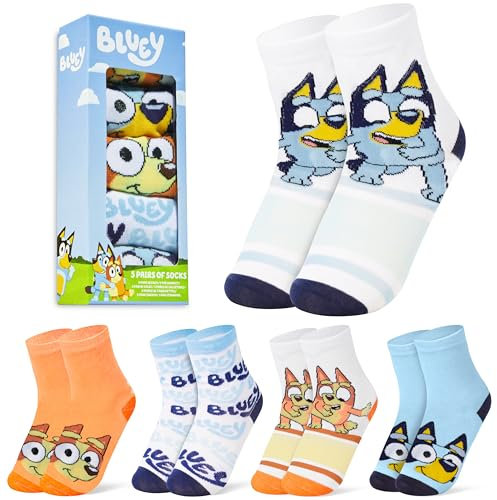 BlueY Mädchen Socken, 5er-Pack Lustige Socken mit Motiv - Geschenke für Kinder