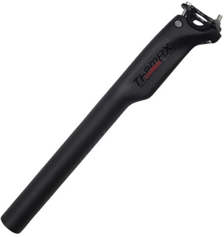 Alfa Pasca Tija de sillín 27.2 offset de carbono para bicicleta de carreras, 350 mm, tija de sillín de bicicleta de carretera