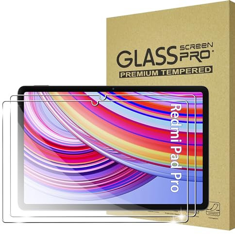 FDHYFGDY 2 pezzi pellicole protettive per Xiaomi Redmi Pad Pro 4G/5G/Redmi Pad 2 Pro/POCO Pad vetro temperato, antigraffio, senza bolle, durezza 9H, proteggi schermo HD