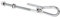 Alberts 843021 Schaukelhaken Durchschrauben | galvanisch verzinkt, Dickschichtschutz | Länge 200 mm | Gewinde M12 | 10er Set, Silber