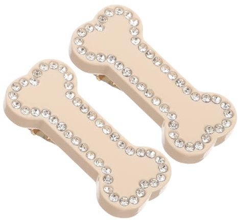 AOKWAWALIY Lot de 2 barrettes à cheveux d'Halloween en os Coiffure d'Halloween Crâne Squelette Épingles à cheveux latérales Accessoires de cheveux d'Halloween Barrette à cheveux en os Acide acétique