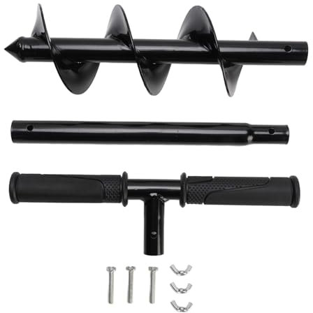 Manual Hand Drill, Manual Hole Auger Drill Digger Bit Bulb Planter Fence Garden Post Holder for Planting Bulbs Seedlings