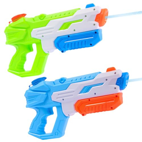iFunLong Water Gun Toys for Kid, 2 Pack Water Gun Toys for Kids with 29 ft Range - Water Pistols Set for Party Blaster Swimming Beach Summer Pool Bath Beach Toy for Kids and Adults