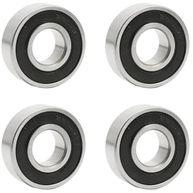 Flewdart Parti av 4 kuglelager 6202-2RS - 15 x 35 x 11 mm - Dubbel kromad legeringsskydd - För DIY, svarvar, motorer, 3D-skrivare, fräsar (6202-2RS 4ps)