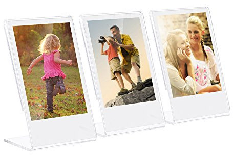 Andoer 3 Cadre Photo Acrylique Mini Stand pour Fujifilm Instax Mini 8 8+ 70 7s 90 25 26 50s 9 Film SP-1 SP-2，3 paquets