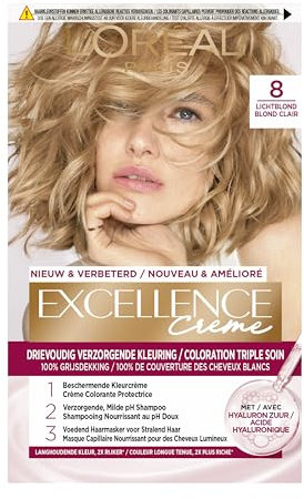 L'Oreal Paris Excellence Creme 8 - Biondo chiaro - Colorazione permanente