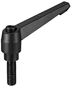 sourcing map M12 x 25 mm mango ajustable palanca de sujeción rosca botón trinquete macho rosca perno