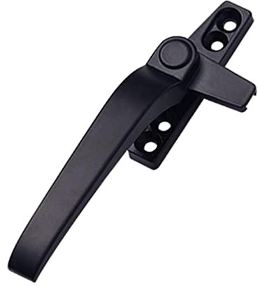 zalati Poignée de fenêtre universelle de rechange pour droitier/gauche en alliage d'aluminium avec serrures pour double vitrage Interrupteur de sécurité de fenêtre et porte – Barre gauche noire