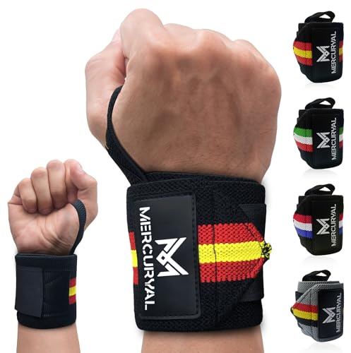 MERCURYAL 2 Muñequeras Gym - Crossfit - Nuevo diseño Avanzado de ESPAÑA - Accesorios Fitness – Wrist Wraps - Muñequeras Deportivas para Hombres y Mujeres