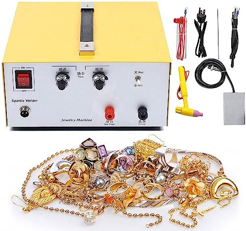 LZDOYY 30A / 80A Joyería Soldador por Puntos Pulso Sparkle Soldador por Puntos Láser Pulso de Alta Potencia Oro Plata Platino Paladio Collar Anillo Joyería Soldador,80A-110V